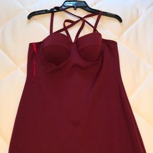 Burgundy bodycon dress